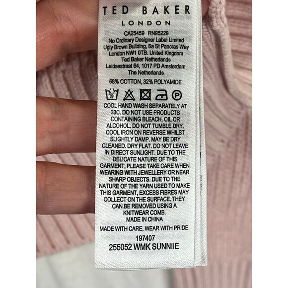 Ted Baker Pink Sunniie Structured sleeve sweater, size 2, EUC - Picture 4 of 11